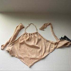 Pink Silky Crop Top